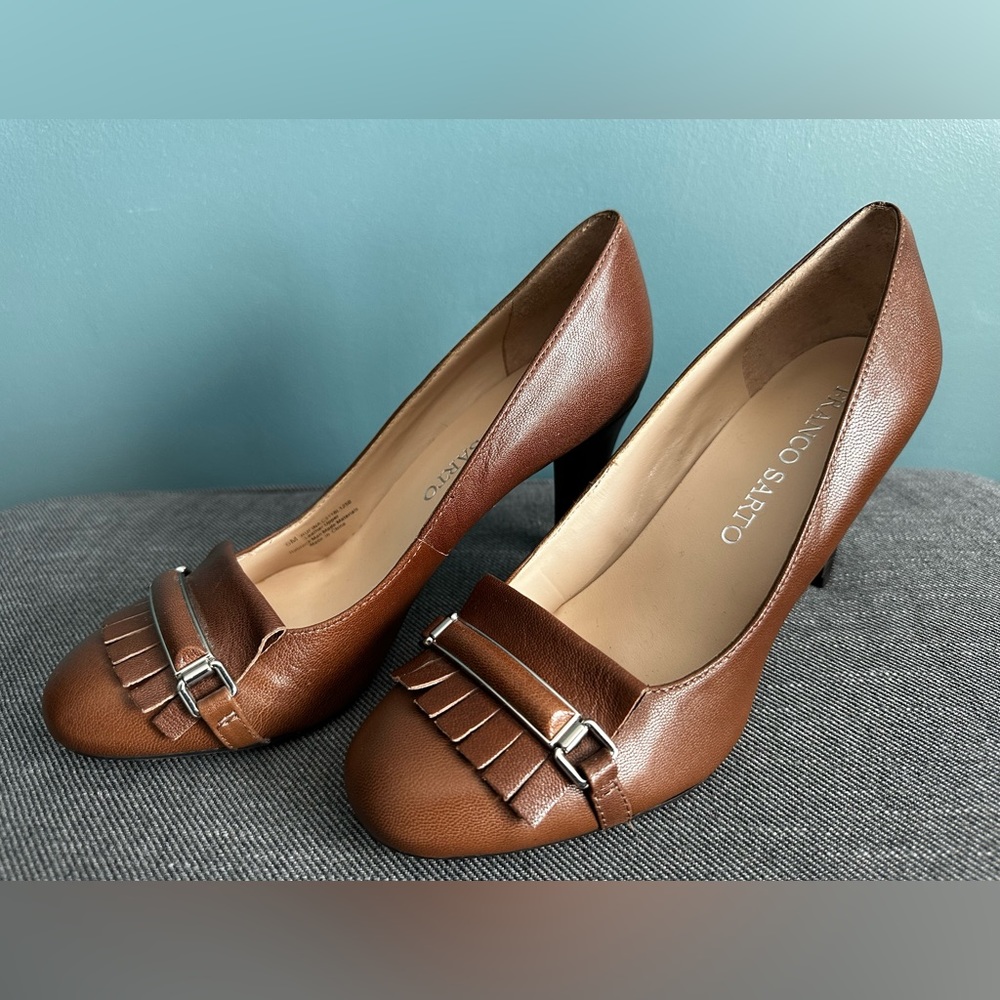 Franco Sarto Rufina Brown Leather Heels